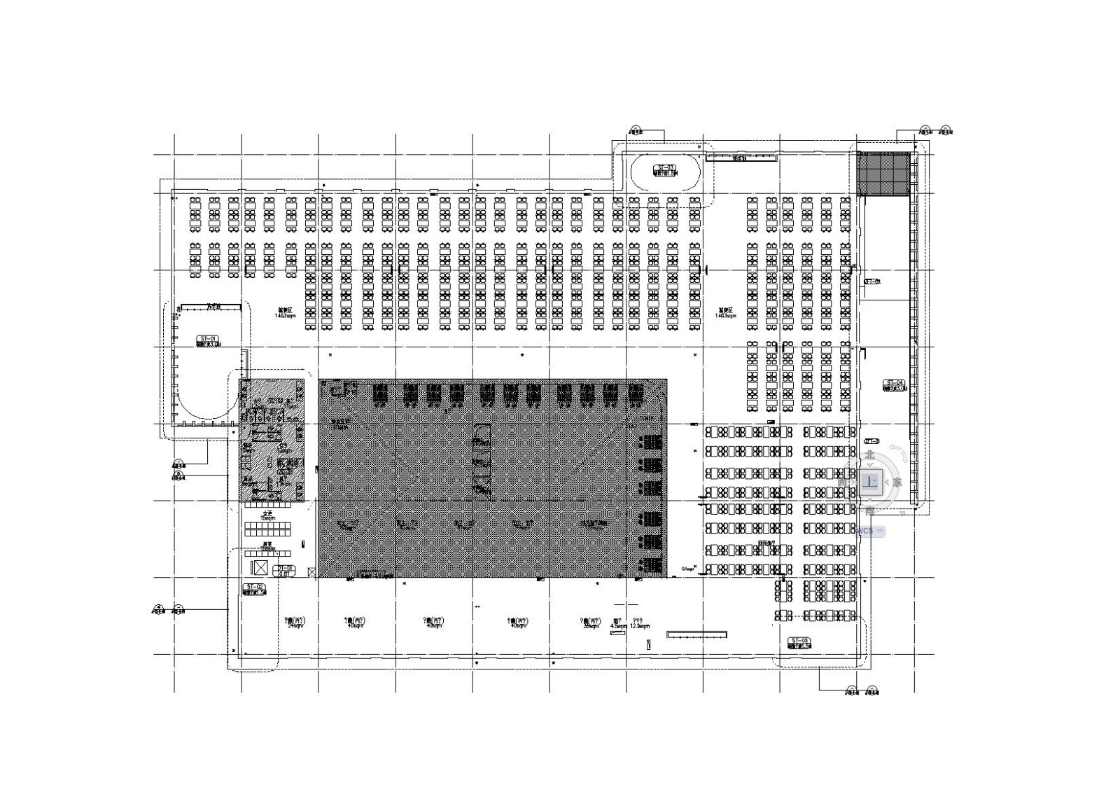 [河南]北方某高校食堂建筑施工图（CAD）cad施工图下载【ID:151651190】