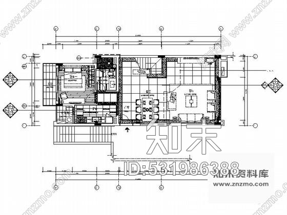 施工图广州度假区现代三层别墅室内设计装修图施工图下载【ID:531986388】