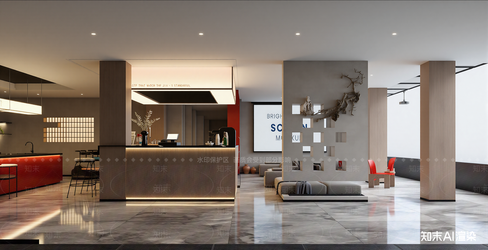 现代售楼处3D模型下载【ID:1213954240】