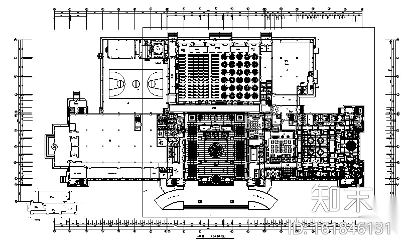 [山东]奢华五星级大酒店室内装饰全套施工图（附效果图）cad施工图下载【ID:161846131】