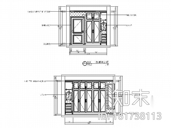 高档豪华三层别墅装修施工图（含效果）cad施工图下载【ID:161738113】