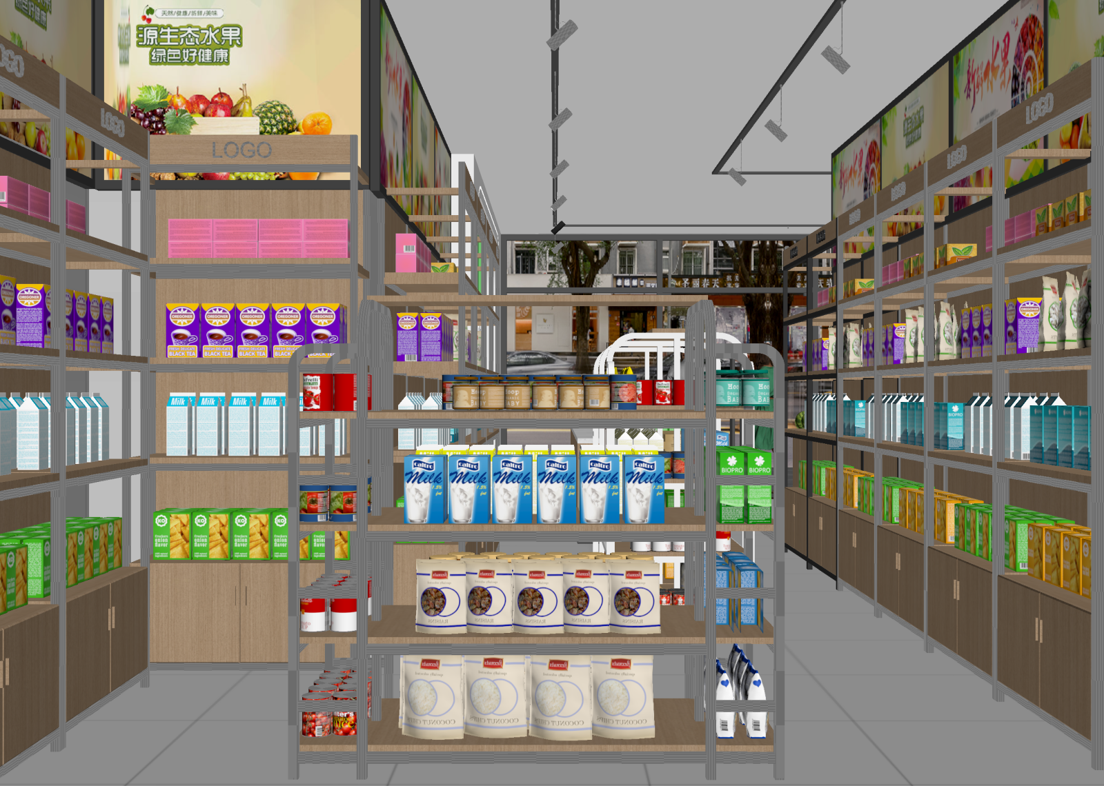 现代超市3D模型下载【ID:1214413687】