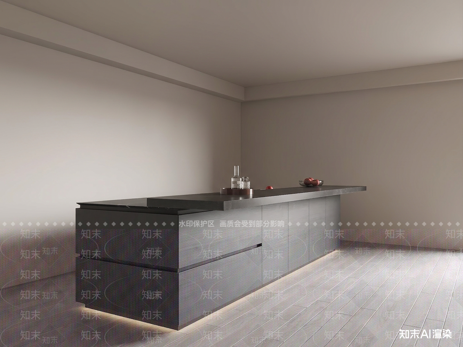 深灰色复合岛台岛台3D模型下载【ID:1227249472】