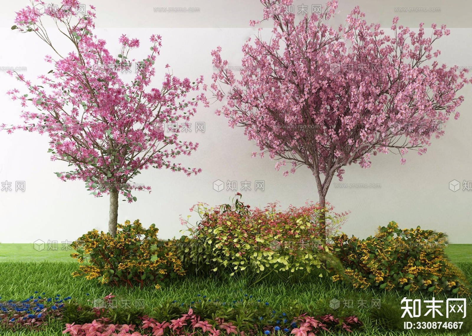 现代树木花草绿植3D模型下载【ID:330874667】