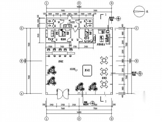 [合肥]某楼盘售楼处建筑施工图施工图下载【ID:164860167】