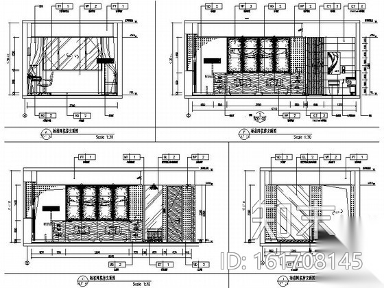[山西]独具特色最佳四星级高档酒店设计施工图（含全套方...cad施工图下载【ID:161708145】