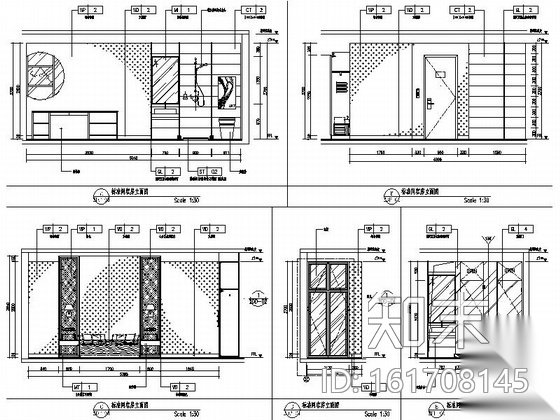 [山西]独具特色最佳四星级高档酒店设计施工图（含全套方...cad施工图下载【ID:161708145】