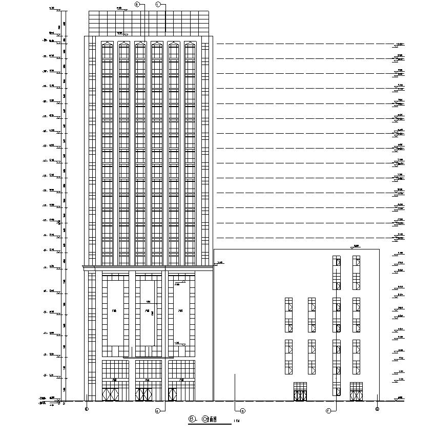 [北京]高层剪力墙结构物流办公中心建筑施工图（含全专...cad施工图下载【ID:166722103】
