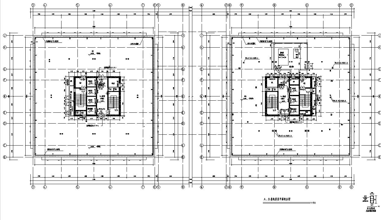 [北京]高层剪力墙结构物流办公中心建筑施工图（含全专...cad施工图下载【ID:166722103】