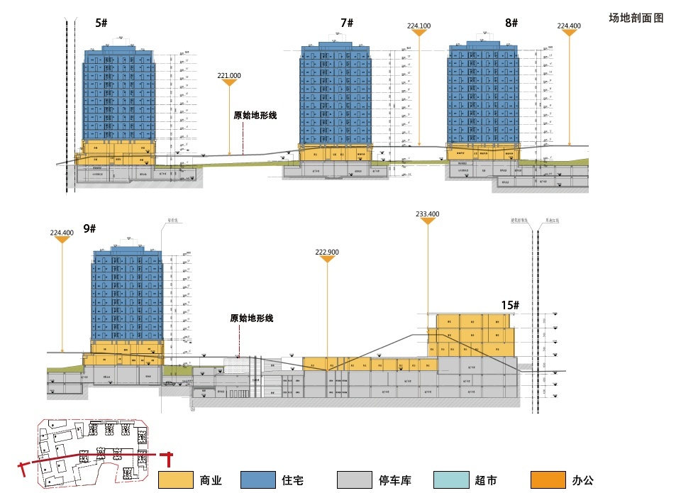 [重庆]巴南区城南未来新跨越三期工程方案设计cad施工图下载【ID:151643131】