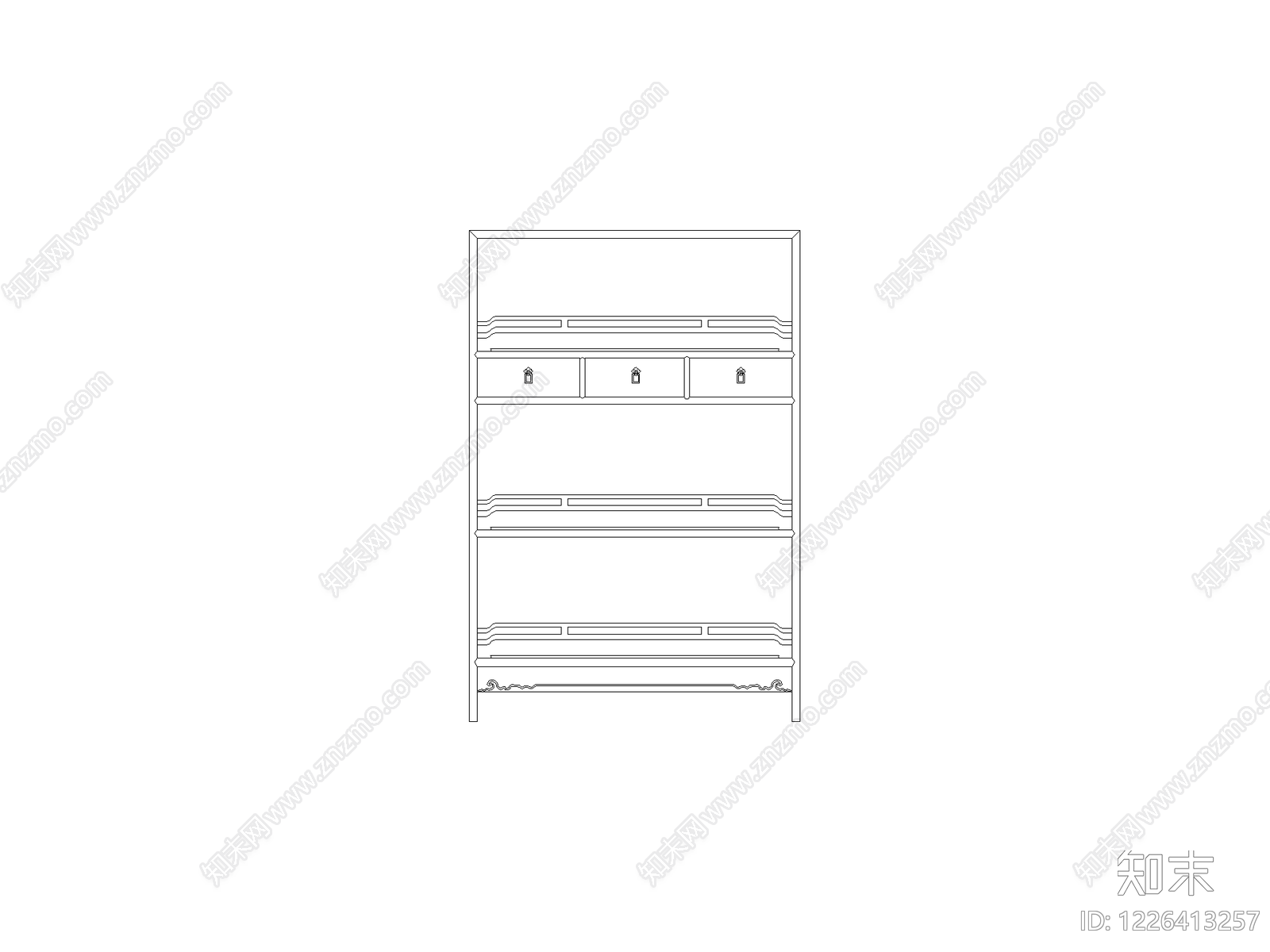 柜子平立面cad施工图下载【ID:1226413257】
