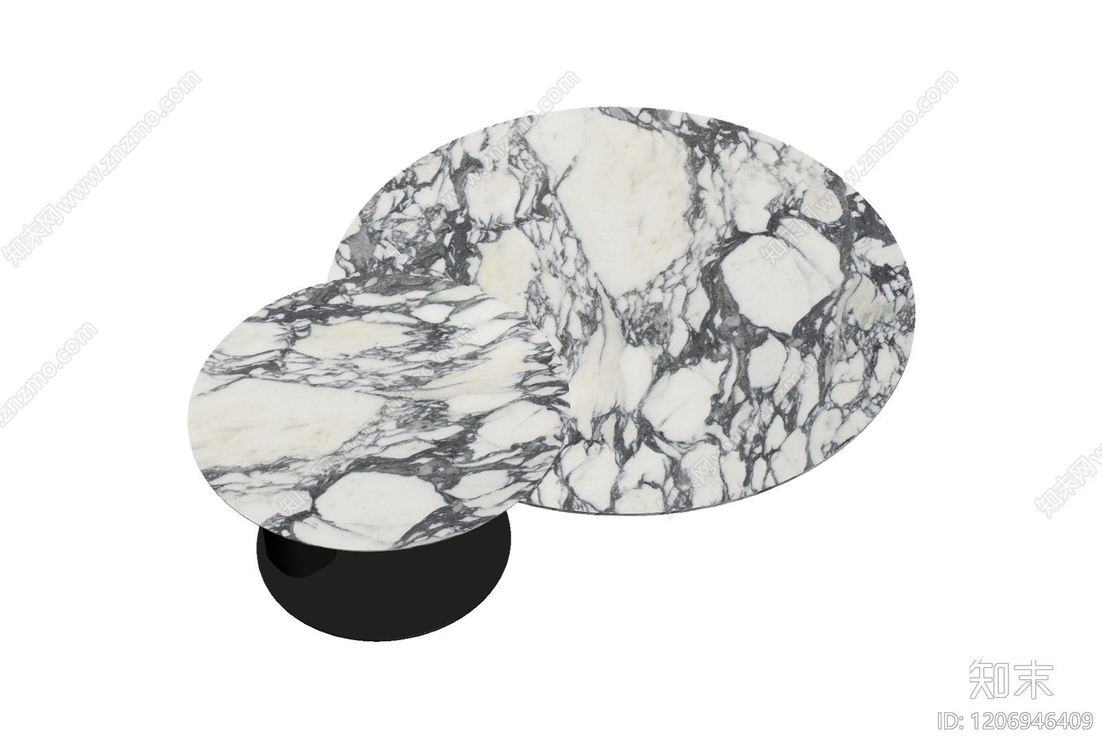 大理石茶几组合3D模型下载【ID:1206946409】