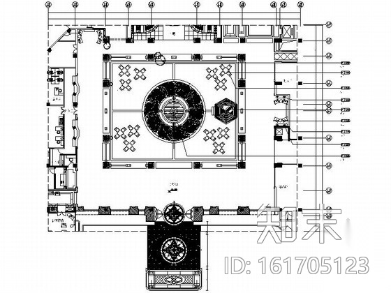 [深圳]五星级酒店大堂室内装修CAD竣工图（含实景）施工图下载【ID:161705123】
