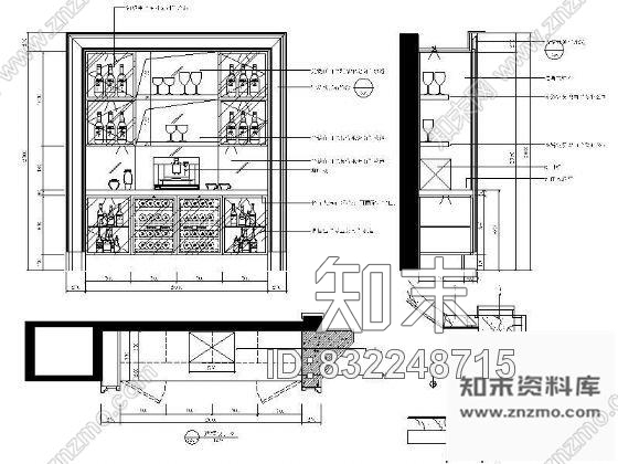 图块/节点别墅酒柜设计详图施工图下载【ID:832248715】