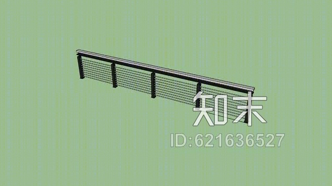 钢栏杆SU模型下载【ID:621636527】