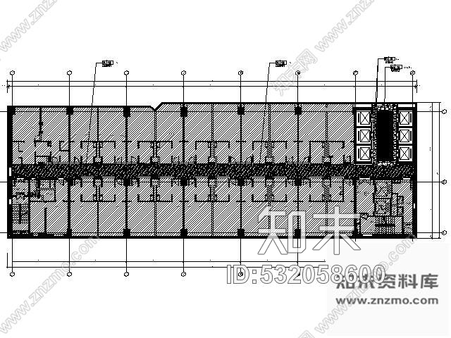 施工图涉外商务酒店走廊及电梯厅施工图cad施工图下载【ID:532058600】