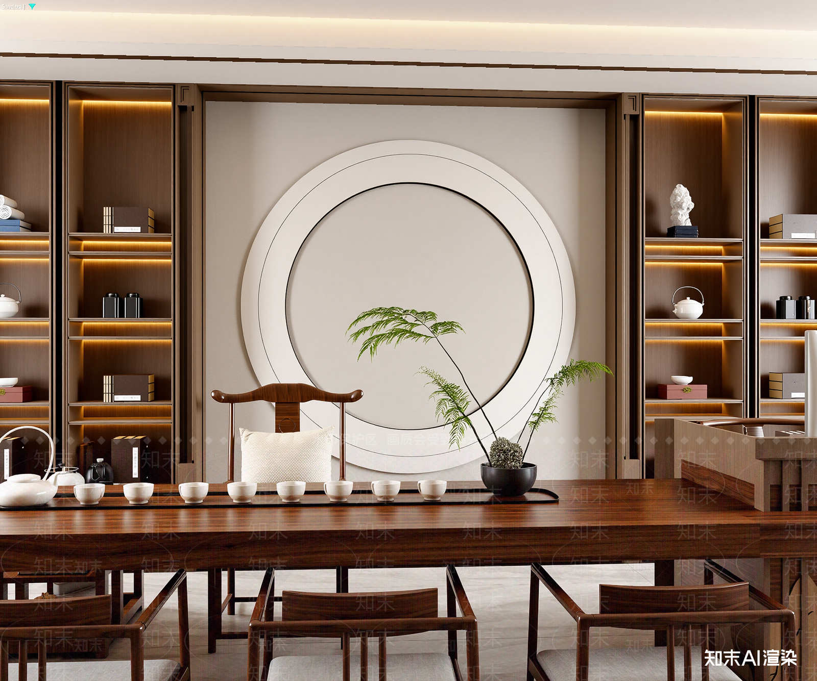 新中式茶馆3D模型下载【ID:1214456517】