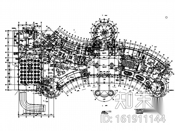 [河北]投资5.5亿国际五星级豪华欧式商务酒店装修施工...cad施工图下载【ID:161911144】