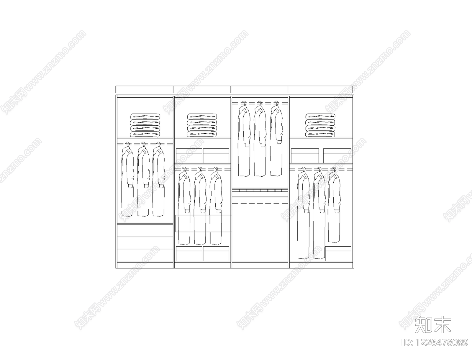 柜子cad施工图下载【ID:1226478089】