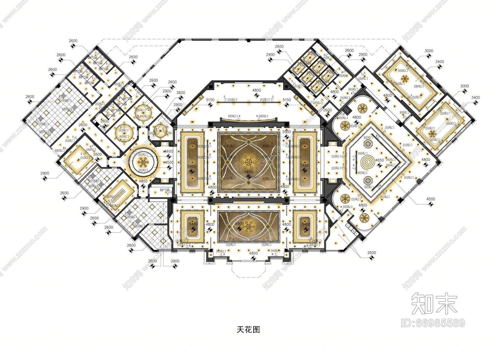 佛山中海千湖灯壹号售楼中心cad施工图下载【ID:66985589】