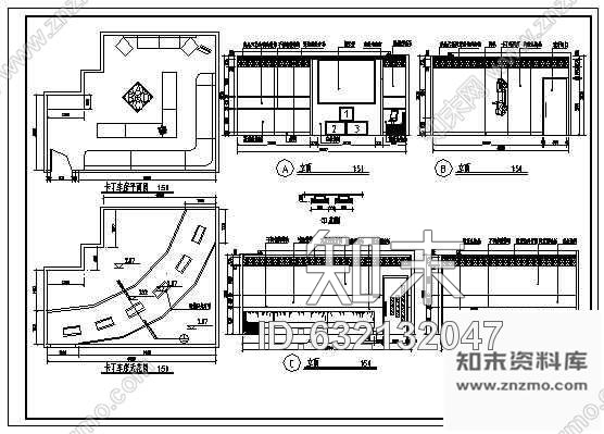 施工图KTV包房装修立面图cad施工图下载【ID:632132047】