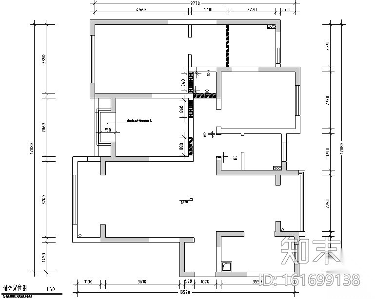 [江苏]美式简约128平米住宅设计施工图（附效果图）cad施工图下载【ID:161699138】