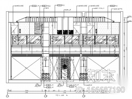 [青岛]独具园林特色恬静禅意温泉度假村酒店装修施工图...cad施工图下载【ID:166687190】