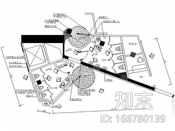 休闲俱乐部卫生间装修图cad施工图下载【ID:166780139】