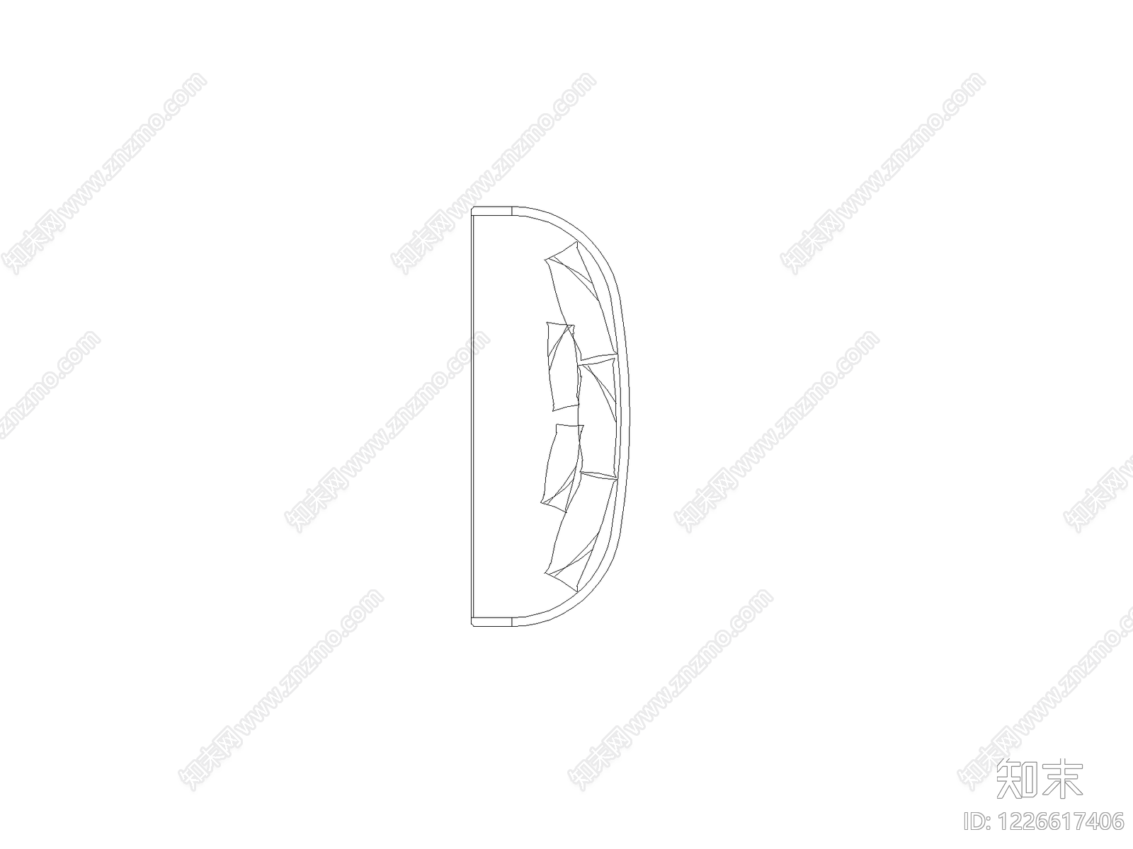 沙发cad施工图下载【ID:1226617406】