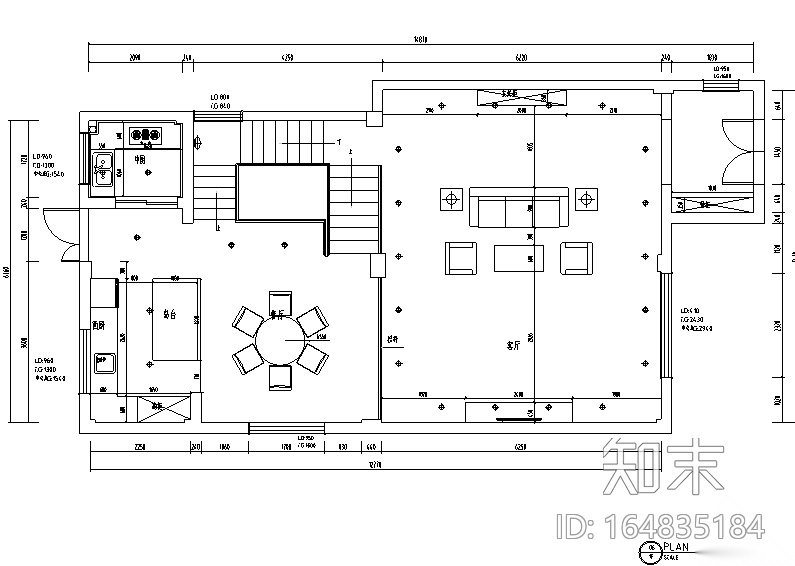 瑞景国际美式别墅设计施工图（附效果图）cad施工图下载【ID:164835184】