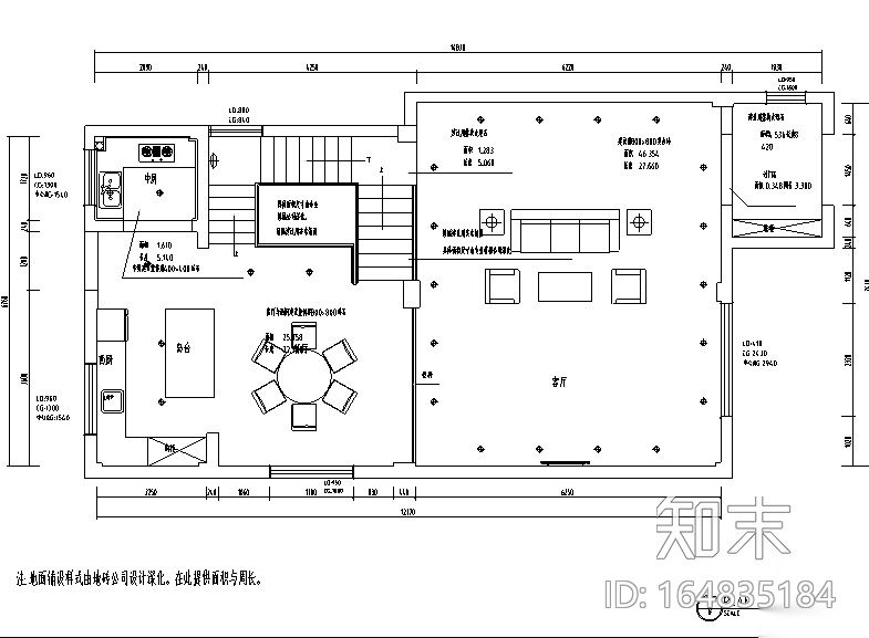 瑞景国际美式别墅设计施工图（附效果图）cad施工图下载【ID:164835184】