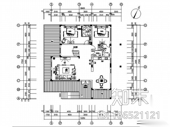 [三亚]简欧浪漫两层别墅样板房施工图cad施工图下载【ID:166521121】