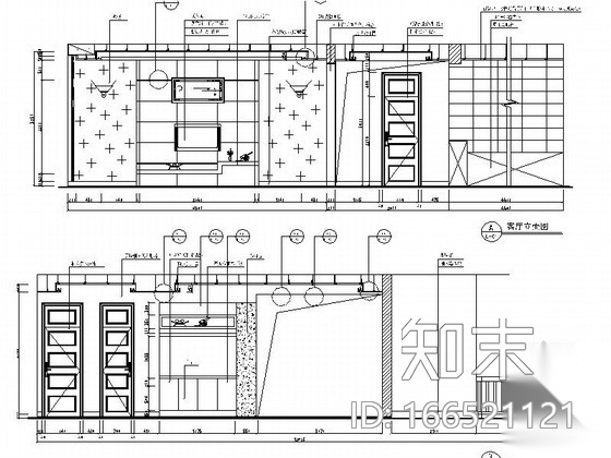 [三亚]简欧浪漫两层别墅样板房施工图cad施工图下载【ID:166521121】