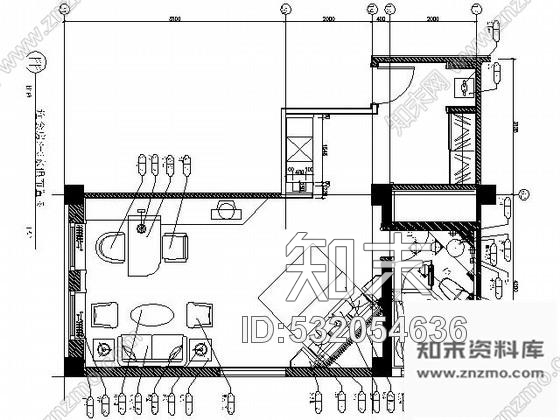 施工图民族饭店S6型客房装修图cad施工图下载【ID:532054636】