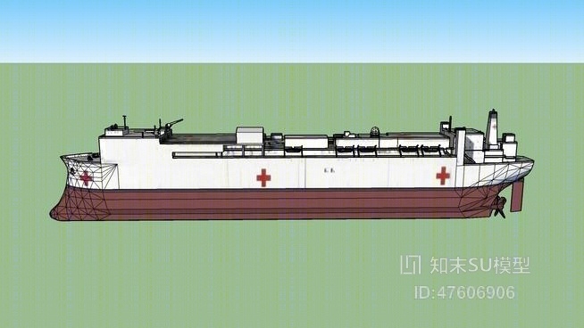 轮船SU模型下载【ID:419316715】