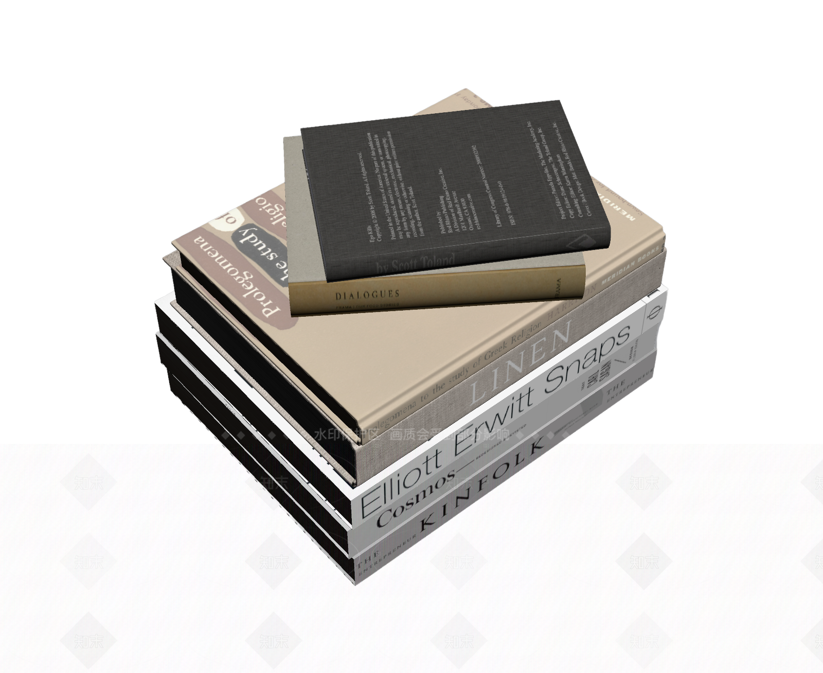 书堆组合模型3D模型下载【ID:1205546988】