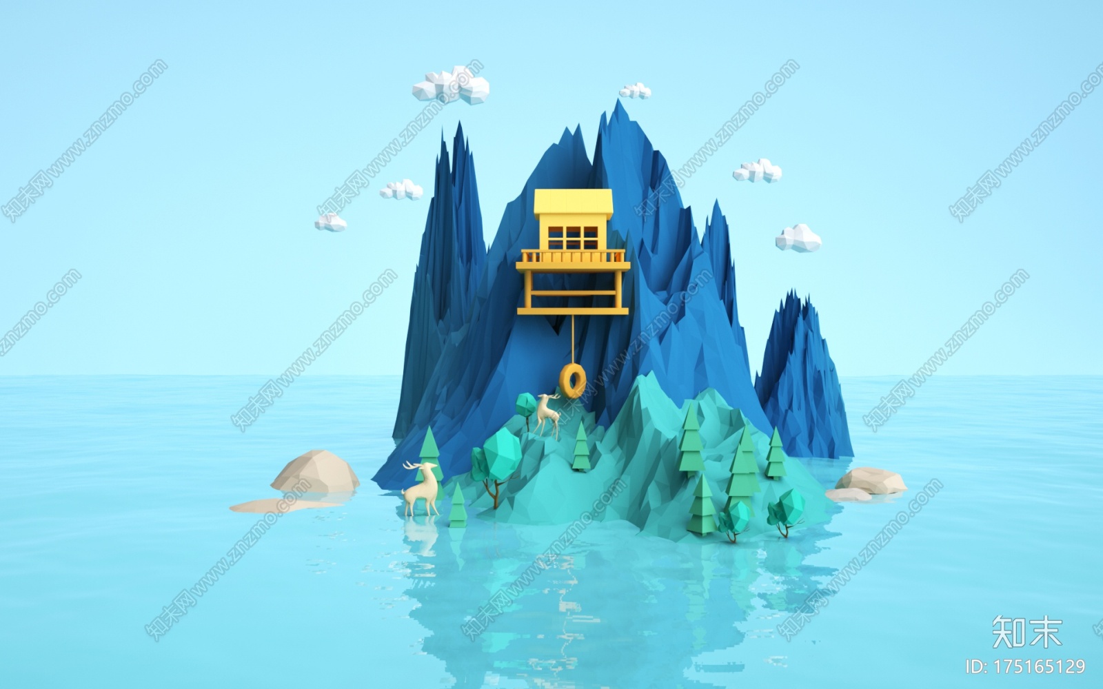 孤岛CG模型下载【ID:175165129】