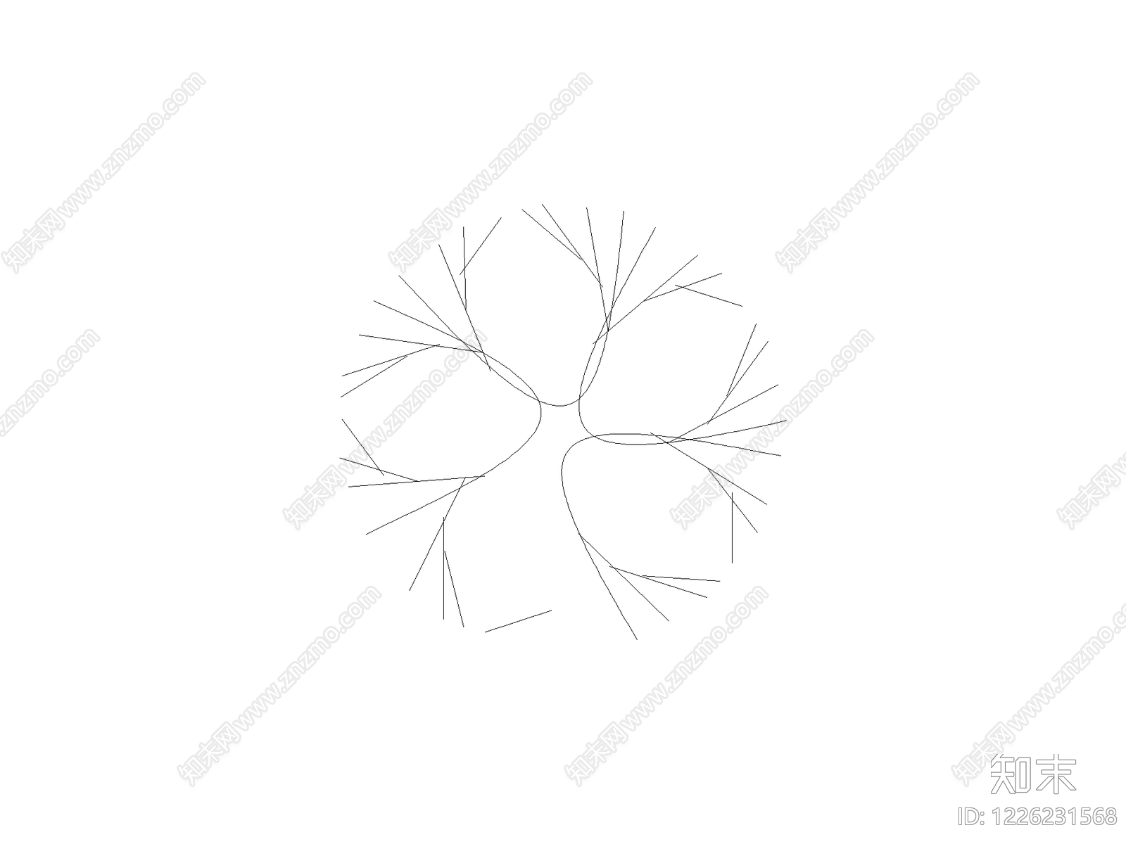 现代乔木种植CAD图纸