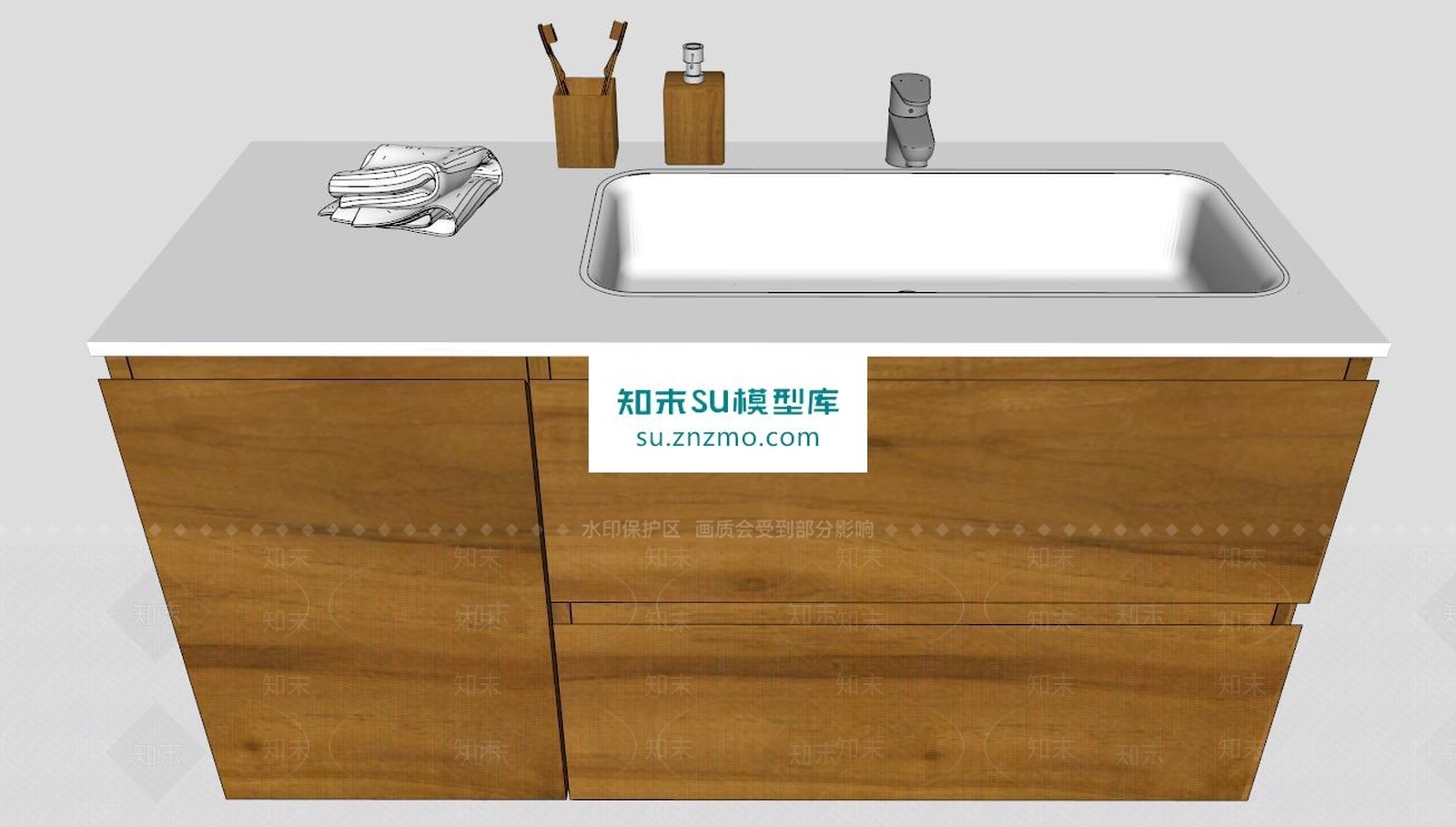 洗手柜SU模型下载【ID:162385247】
