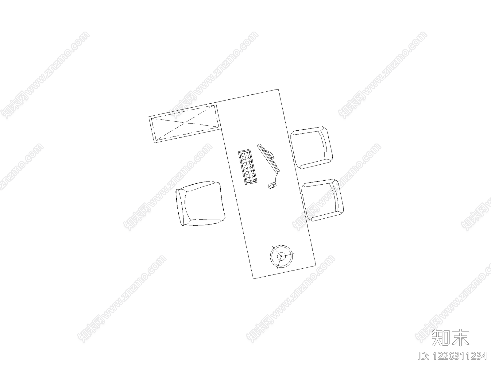 桌子cad施工图下载【ID:1226311234】