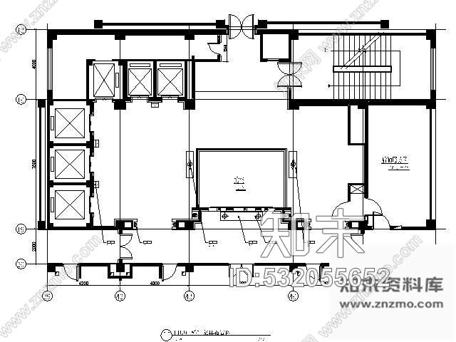 施工图高档商务酒店电梯间装修图施工图下载【ID:532055652】