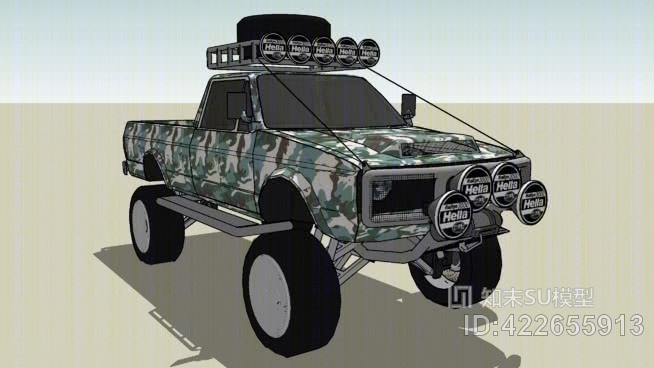 大众球童越野SU模型下载【ID:422655913】