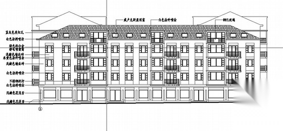 吉林市某五层住宅楼施工图cad施工图下载【ID:149844163】