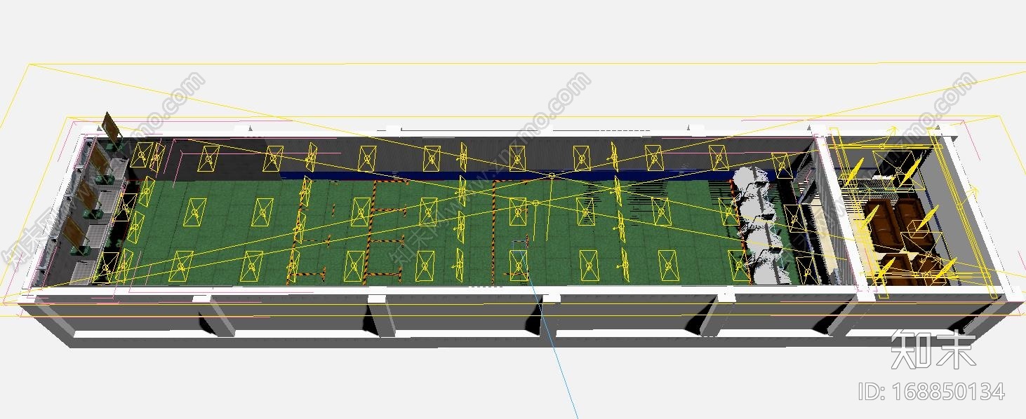 国内现代化室射击馆&靶场CG模型下载【ID:168850134】