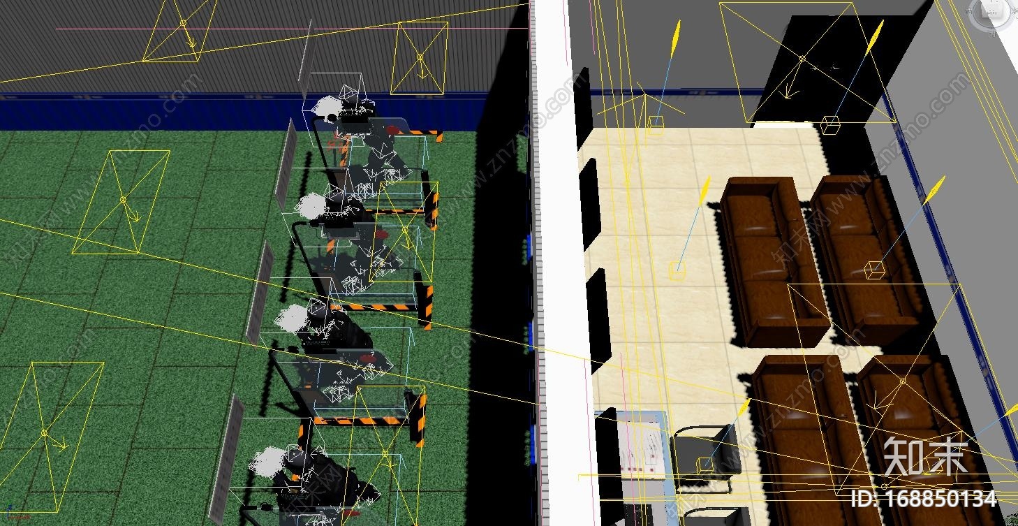 国内现代化室射击馆&靶场CG模型下载【ID:168850134】