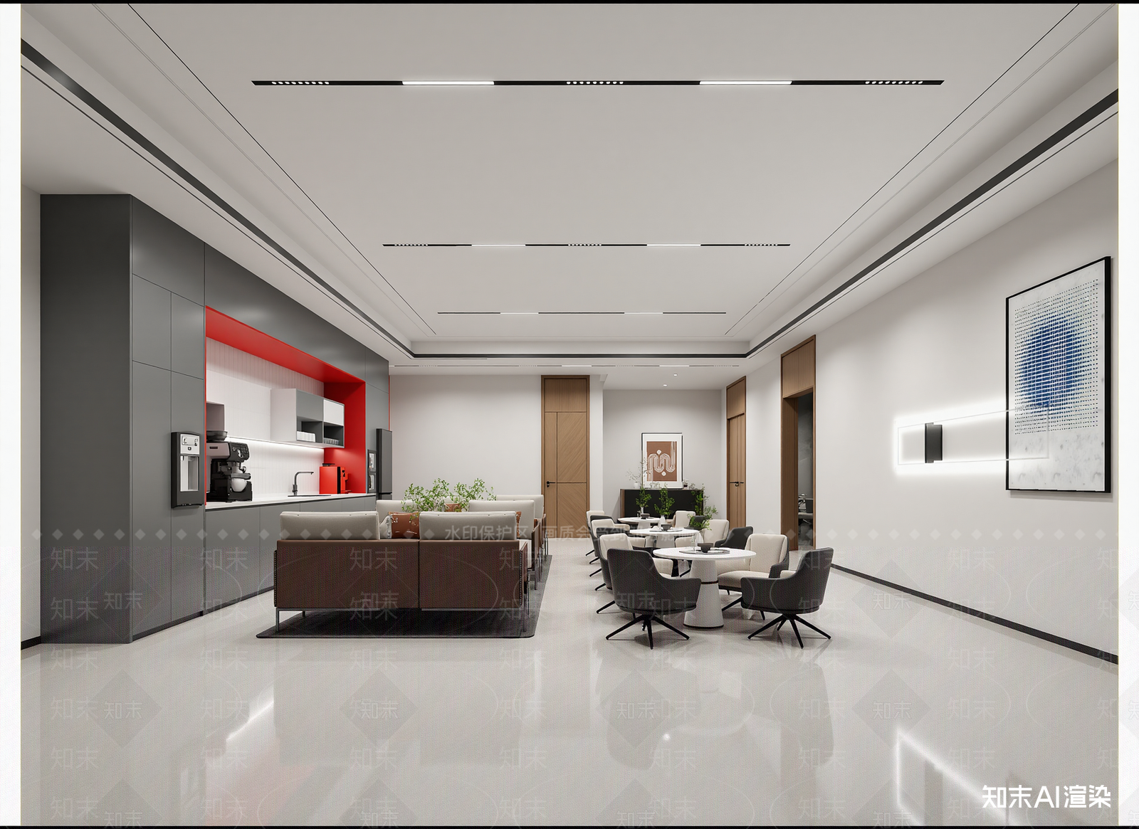 现代茶水间3D模型下载【ID:1214278873】