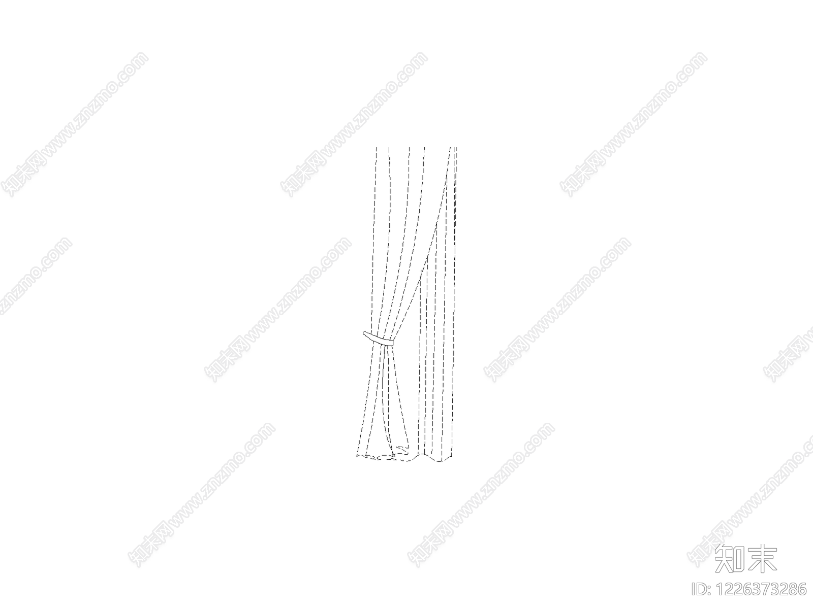 现代窗帘CAD图纸
