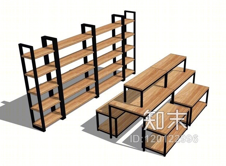 超市货架SU模型下载【ID:120122996】