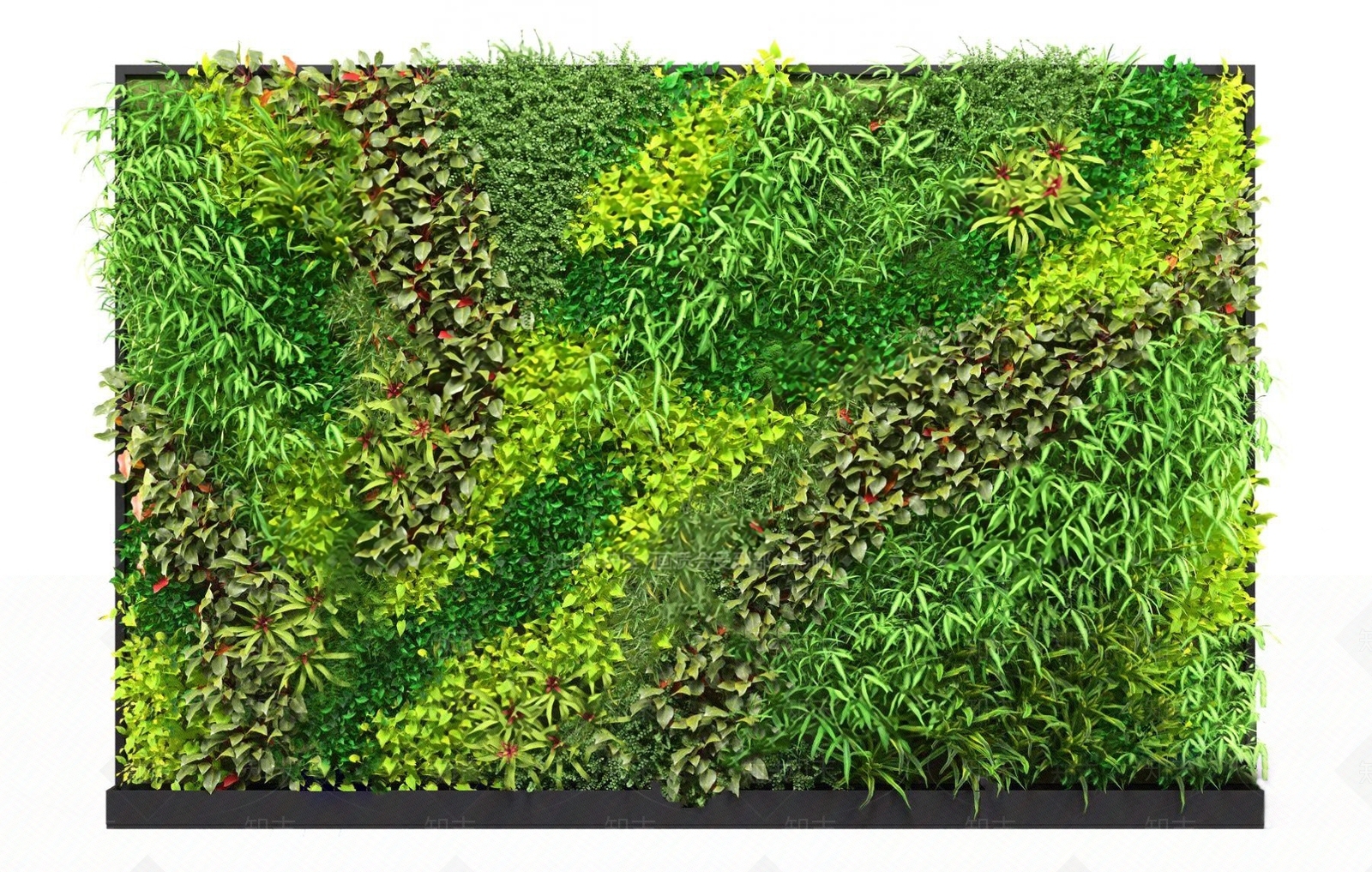 现代花草绿植墙3D模型下载【ID:873933076】