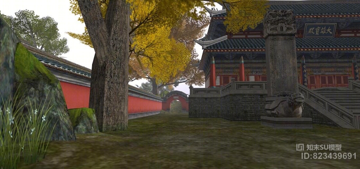 天音寺SU模型下载【ID:823439691】
